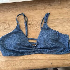 NWOT denim looking swimsuit top size M